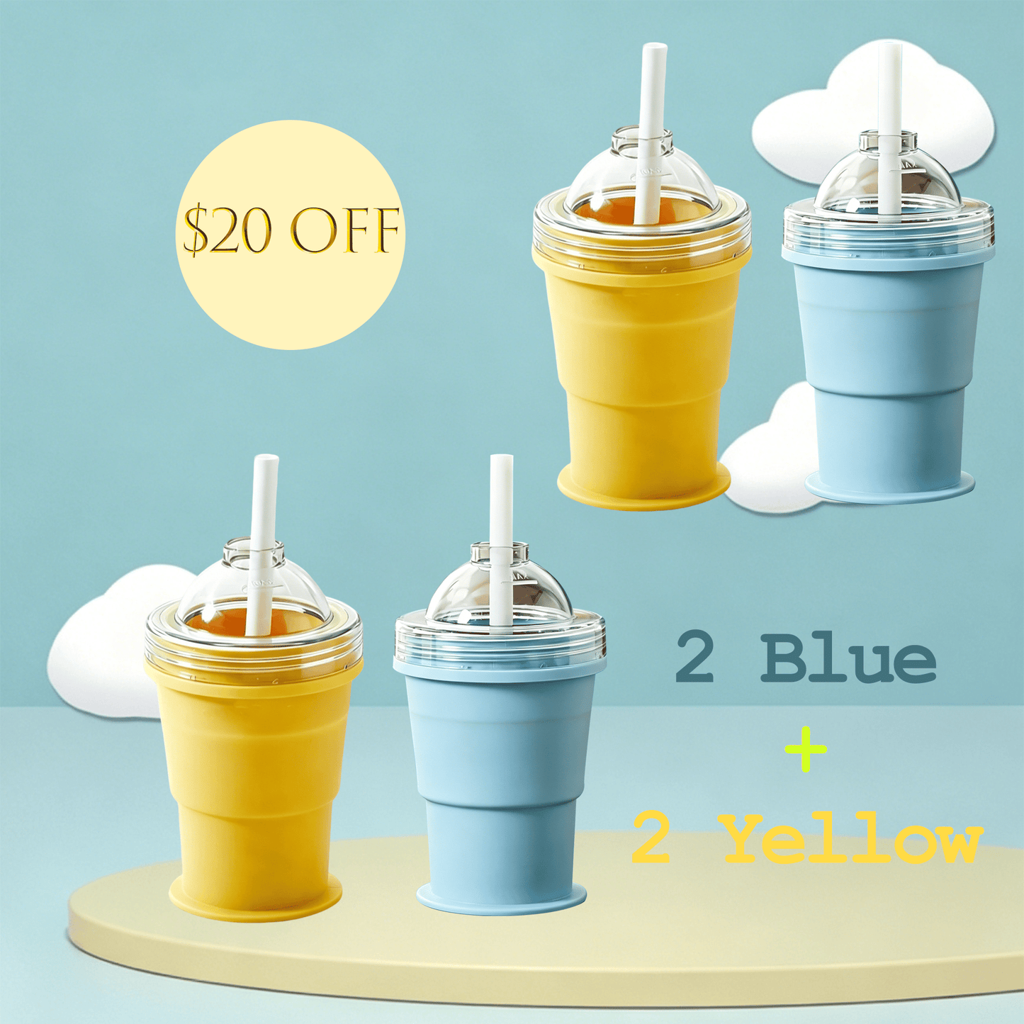 Collapsible Silicone Ice Ball Drinking Cup