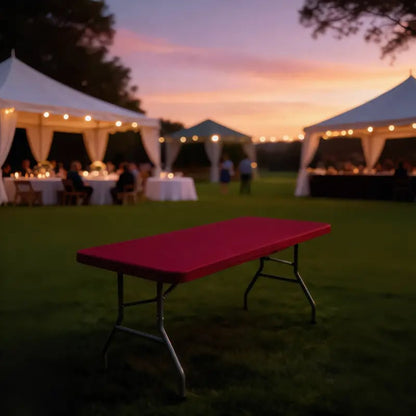 ✨ Stretch Fabric Table Cover | Elastic Edged, Waterproof & Reusable