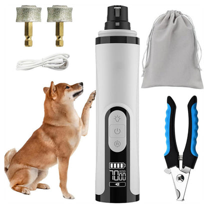 Upgraded Silent Dog Nail Grinder with 3 Speeds & LED Light