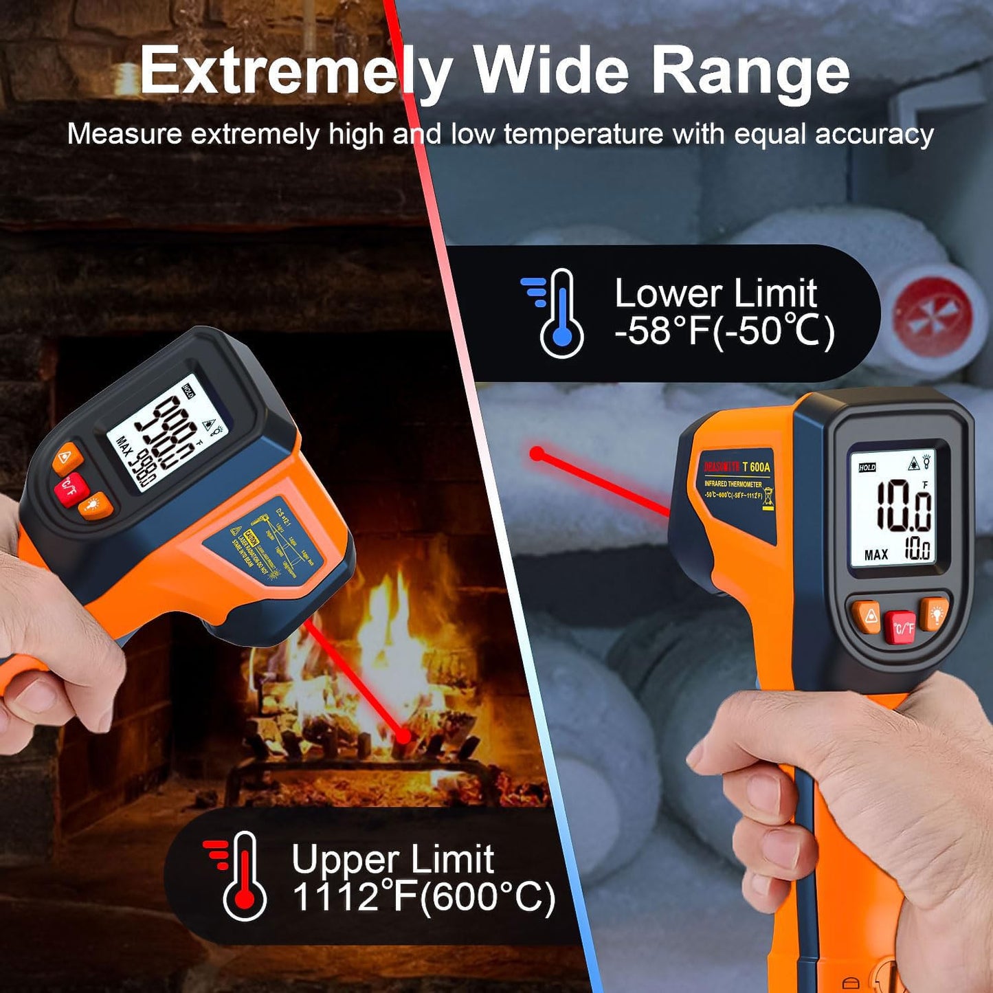 Non-Contact Infrared Laser Thermometer Gun -58°F~1112°F