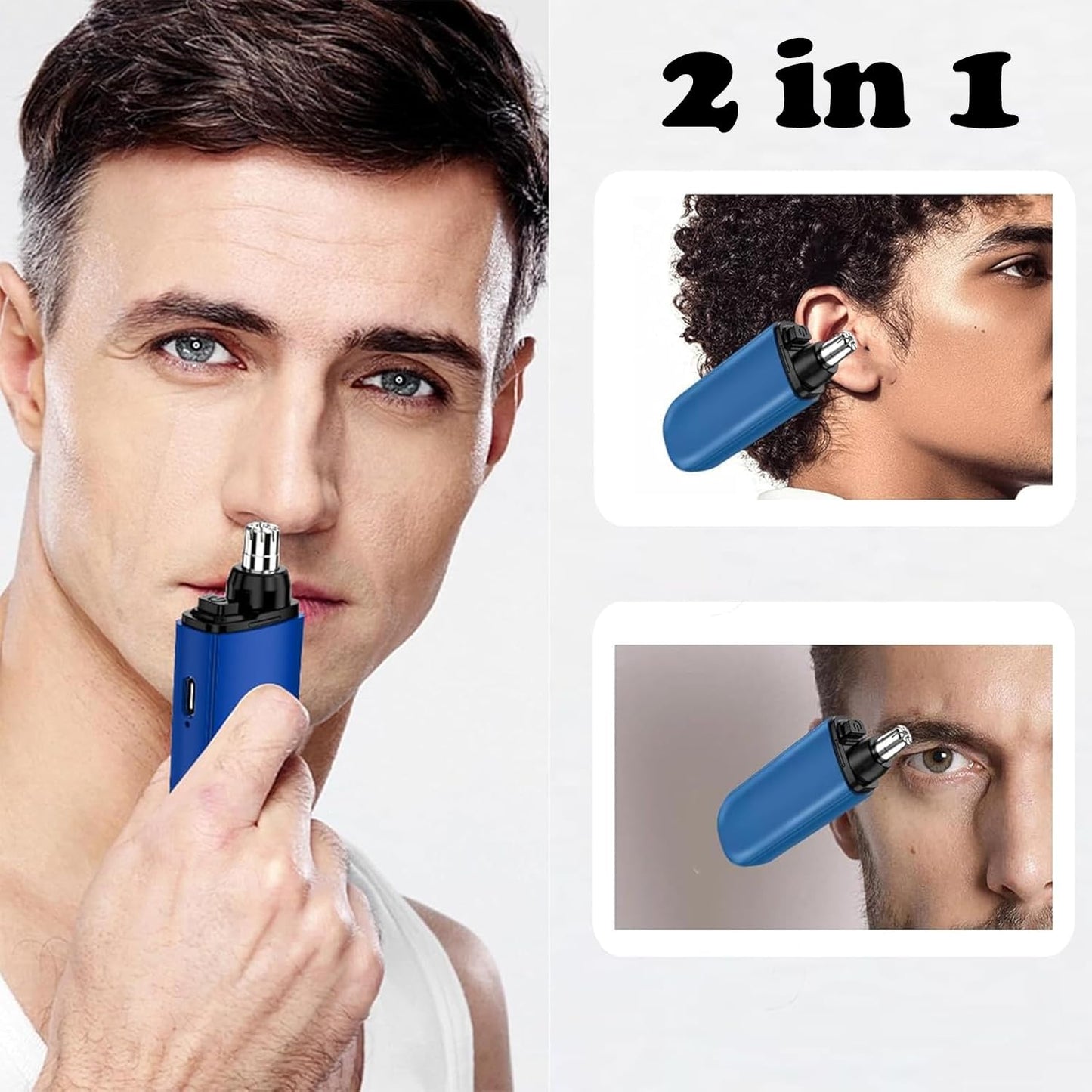 Fast, Safe & Painless  Ultimate 2-in-1 Nose Hair Trimmer