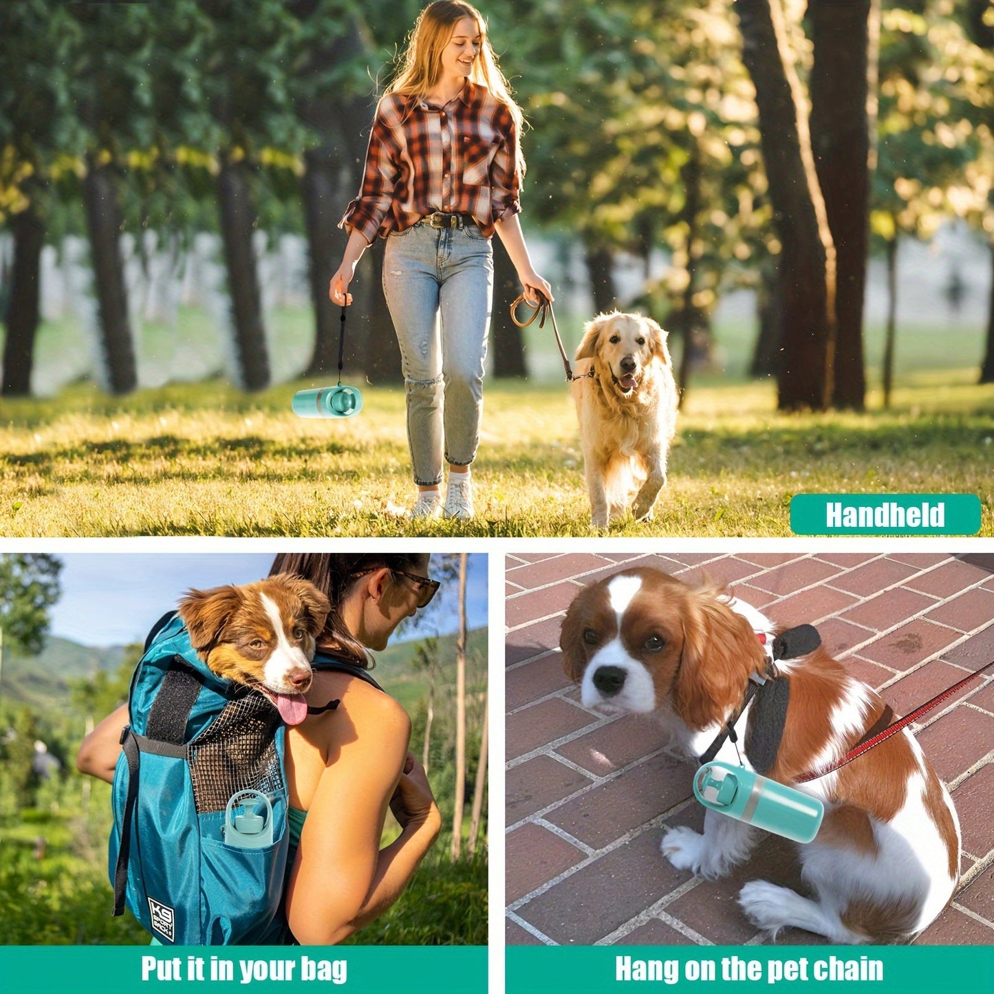 Portable No-Touch Pet Poop Scooper with Waste Bag Dispenser