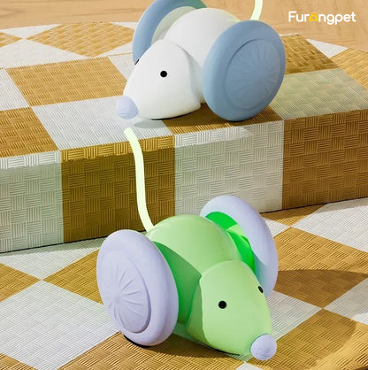 Interactive Electric Mouse Cat Toy with Obstacle Avoidance
