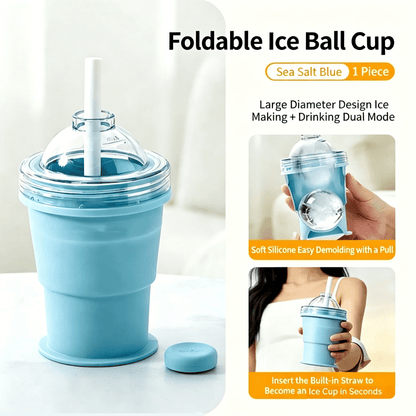 Collapsible Silicone Ice Ball Drinking Cup