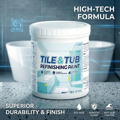 🥳Hot Sale Tile Tub Refinishing Paint Kit Covers Stains Cracks Easy DIY
