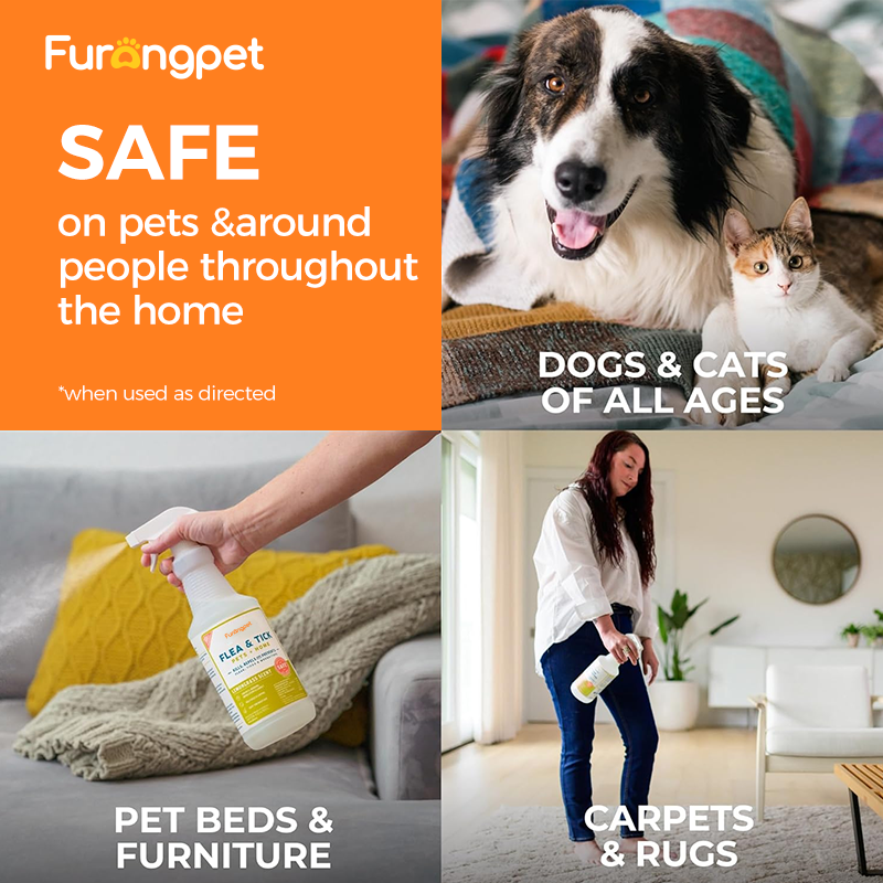 Natural Flea, Tick & Mosquito Spray for Pets & Home – Essential Oil Protection