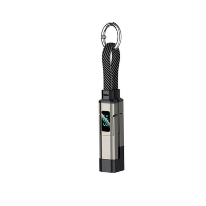 4-in-1 Digital Display Keychain Cable | Fast Charge, Compact