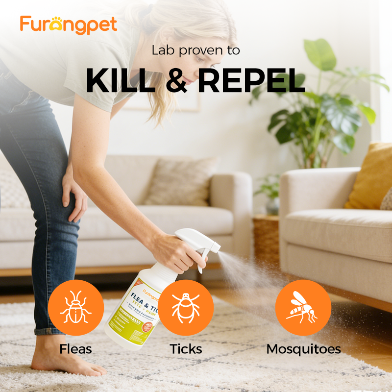 Natural Flea, Tick & Mosquito Spray for Pets & Home – Essential Oil Protection