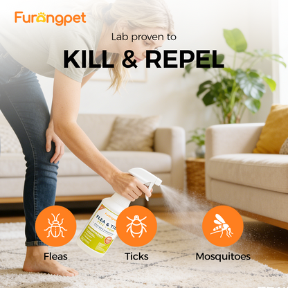 Natural Flea, Tick & Mosquito Spray for Pets & Home – Essential Oil Protection
