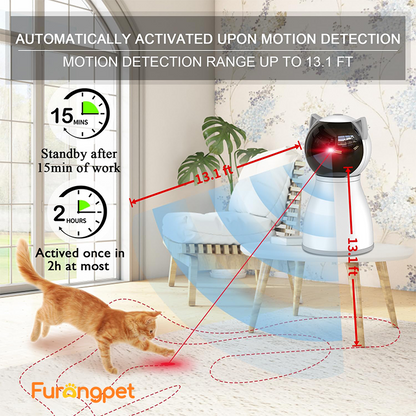 Smart Interactive Cat Laser Toy – Motion Activated Automatic Laser for Indoor Cats
