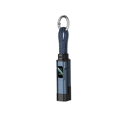 4-in-1 Digital Display Keychain Cable | Fast Charge, Compact