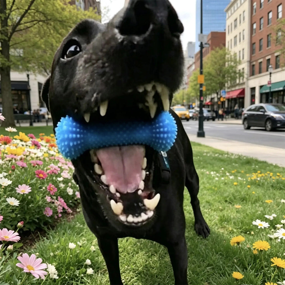 🐶 Adjustable Dog Tooth Cleaning Chew Stick – Durable Rubber Dental Toy for Easy Oral Care