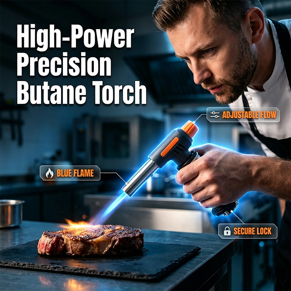 Portable Adjustable Butane Torch Lighter