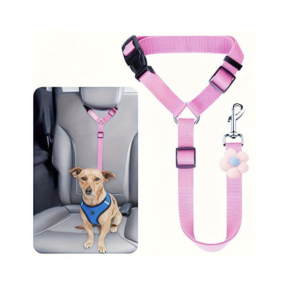 2-in-1 Adjustable Dog Car Seat Belt and Leash