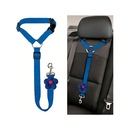 2-in-1 Adjustable Dog Car Seat Belt and Leash