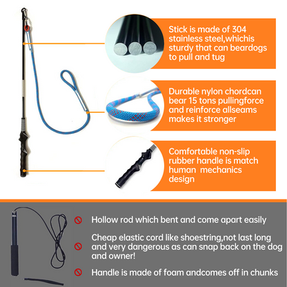 Furongpet™ Dog Flirt Pole for Chase & Tug Play