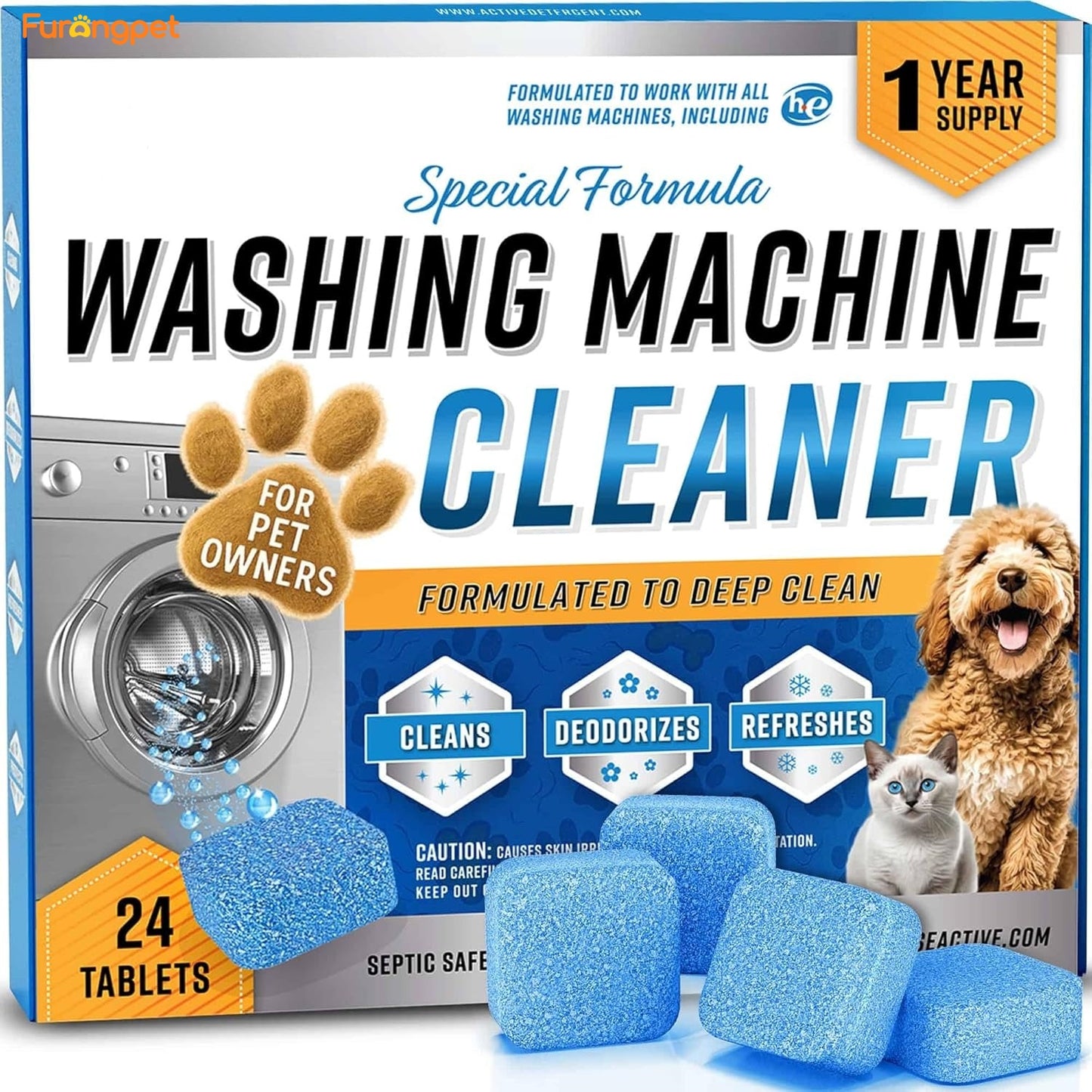Enzymatic Pet Hair Dissolver & Washing Machine Cleaner