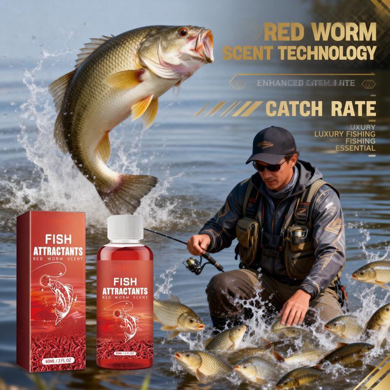 🎣Concentrated Red Worm Fishing Attractant – Draw More Fish, Faster Bites