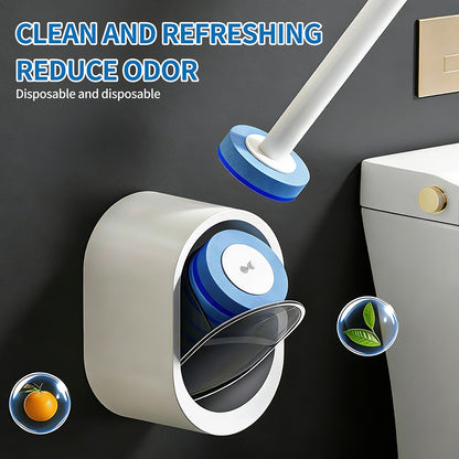 All-in-One Disposable Toilet Brush Set + 32 Extra Refill Heads Included 🧽
