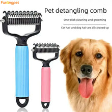 Double-Sided Dog Detangling & Deshedding Comb for Matted Hair