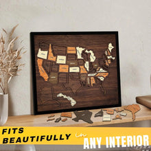 Wooden USA Travel Map Puzzle🧩A Stylish Way to Track Your Journey & Memories