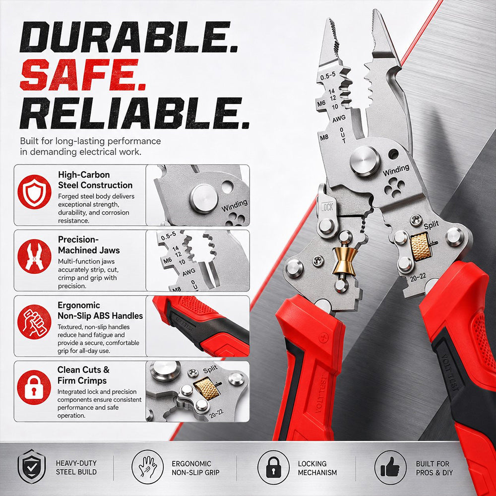 16-in-1 Electrical Wire Stripper & Voltage Tester