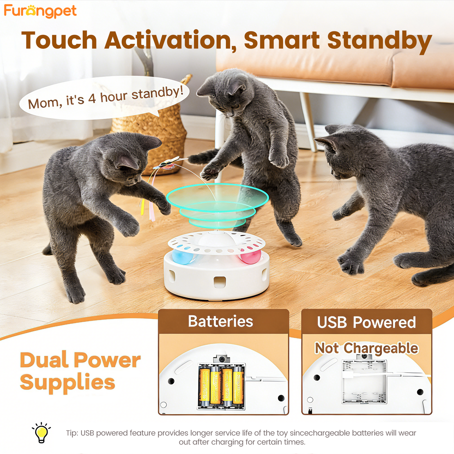 Cat Toys 3in1 Automatic Interactive kiitten Toy
