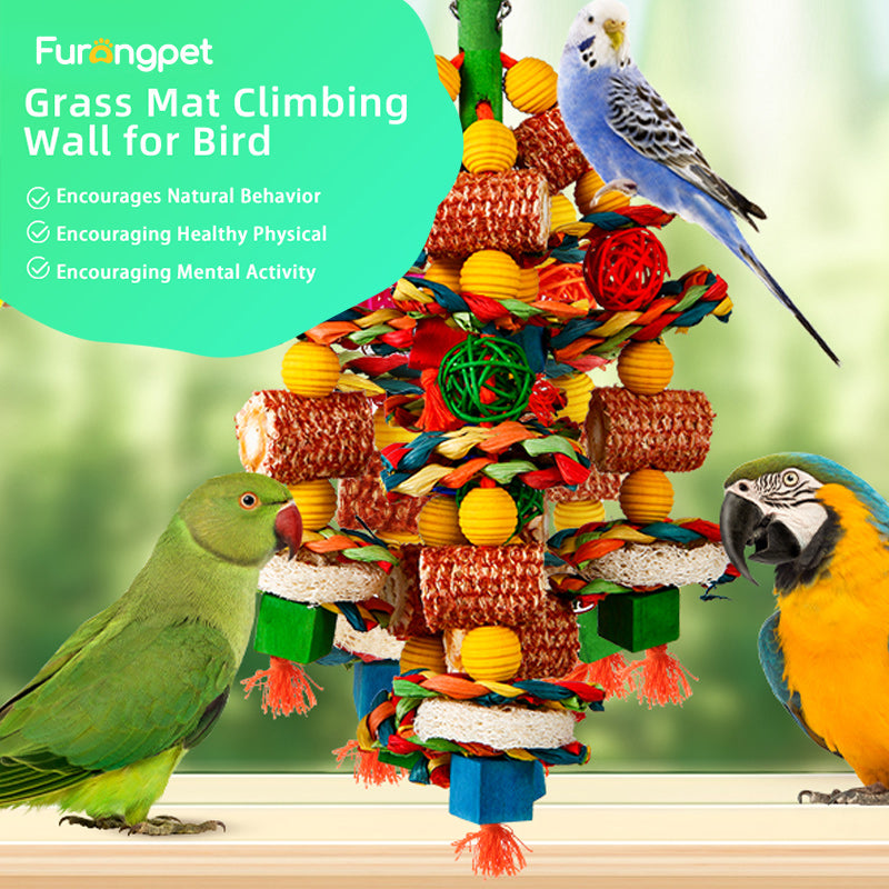 Bird Toys Natural Corn Cob and Loofah Chew Toys