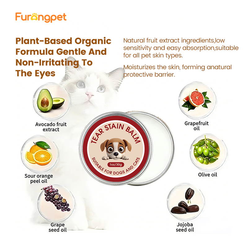 Hypoallergenic Tear Stain Cream for Dogs Cats Bright Clean Eyes