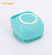 Bathroom Pet Bath Brush Massage Soft Silicone Comb Pet