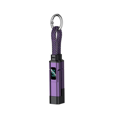4-in-1 Digital Display Keychain Cable | Fast Charge, Compact