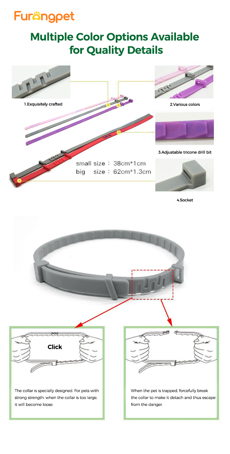 4 Pack Natural Flea Collar Safe Effective Tick Protection Dogs