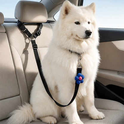 2-in-1 Adjustable Dog Car Seat Belt and Leash