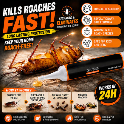Professional Roach Gel Bait – Wipes Out the Whole Colony