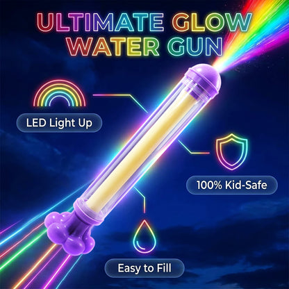 🌈Glowing Rainbow LED Water Blaster- Summer Fun That Pops Like Magic! ✨