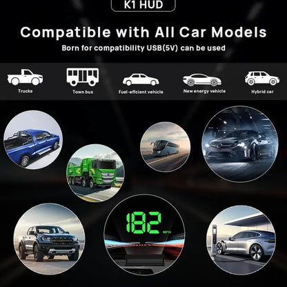 🚗 Car HUD Head-Up Display GPS Digital Speedometer