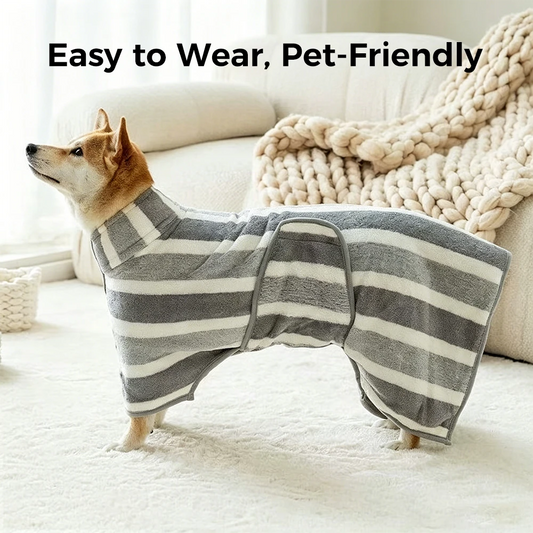 Ultra-Absorbent Dog Bathrobe – Quick Dry & Cozy