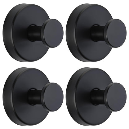 4pcs No-Drill Suction Cup Hooks for Bathroom & Kitchen, Holds Towels, Robes, Loofah on Glass & Mirror