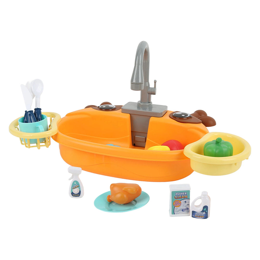 Kids Electric Dishwasher Sink Toy – Water Circulation Pretend Play Set