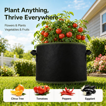 5-Pack 5-Gallon Reusable Fabric Grow Bags