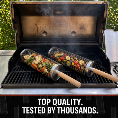 Stainless Steel Rolling Grill Basket