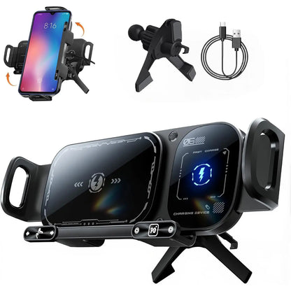360° Rotating 15W Wireless Car Fast Charger Mount