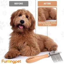 Deep Detangling Dematting Brush for Thick Curly Dog Coats