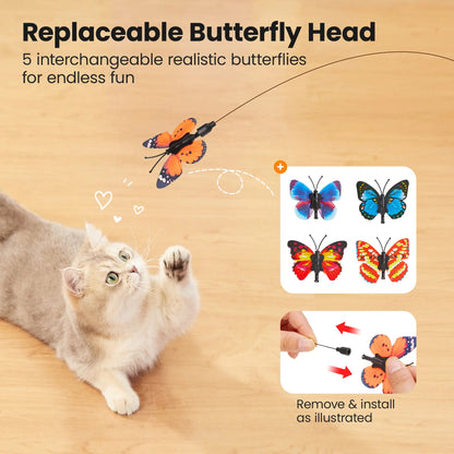Furongpet™ Interactive Butterfly Wand: Spark Their Hunting Instinct