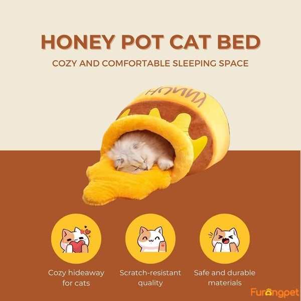 🔥HOT SALE 49% OFF🍯Honey Jar Cat Bed😻