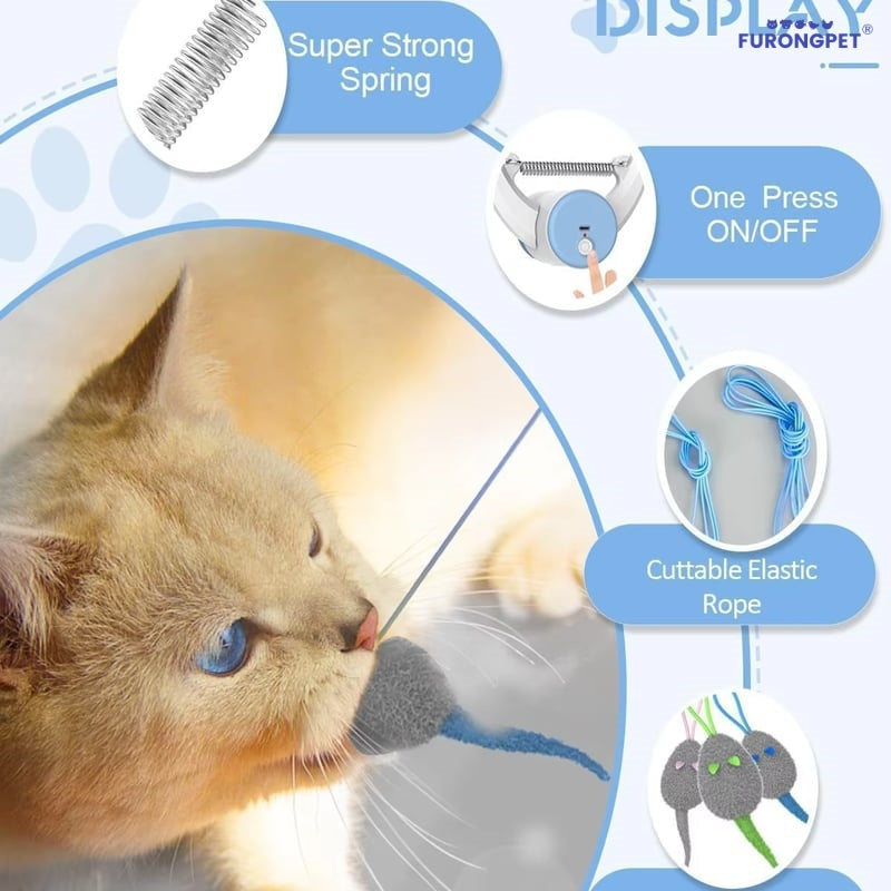Interactive Automatic Flying Bird Cat Toy Wand