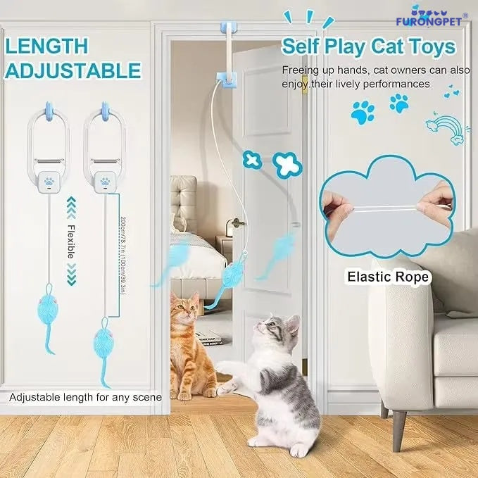 Interactive Automatic Flying Bird Cat Toy Wand