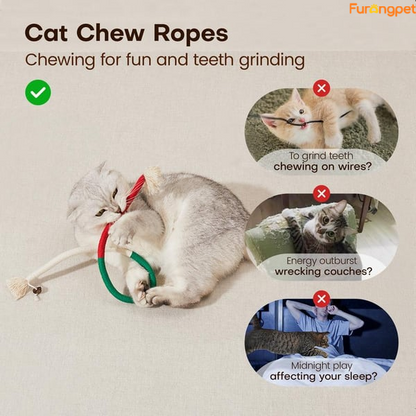 3 Pack Natural Catnip Rope Chew Toys