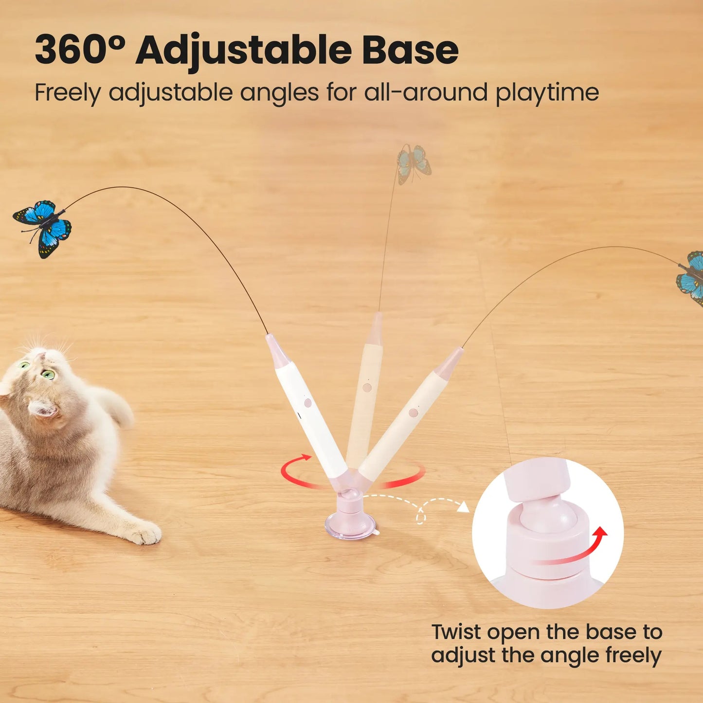 Furongpet™ Interactive Butterfly Wand: Spark Their Hunting Instinct