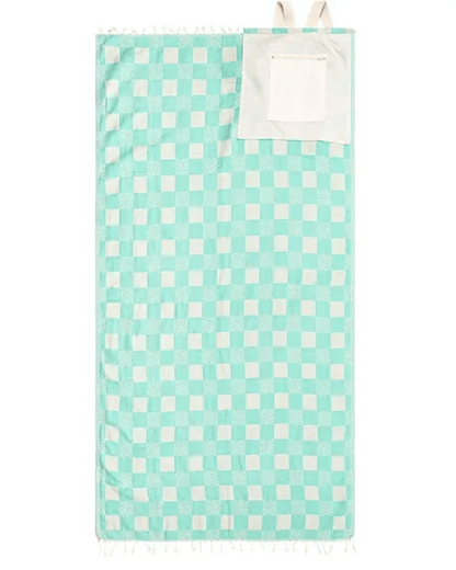 2-in-1 Sand Repellent Towel Backpack, 100% Pure Organic Cotton